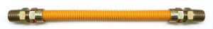 Easyflex EFGC-012-YE-1014-__ Yellow Coated SS Gas Connector 1/2
