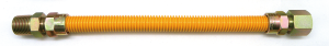 Easyflex EFGC-038-YE-1011-__ Yellow Coated SS Gas Connector 3/8